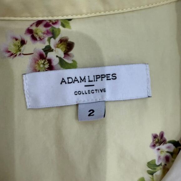 Adam Lippes x RTR Belted Poplin Shirt Dress in Yellow, Size US 2 - Picture 6 of 10